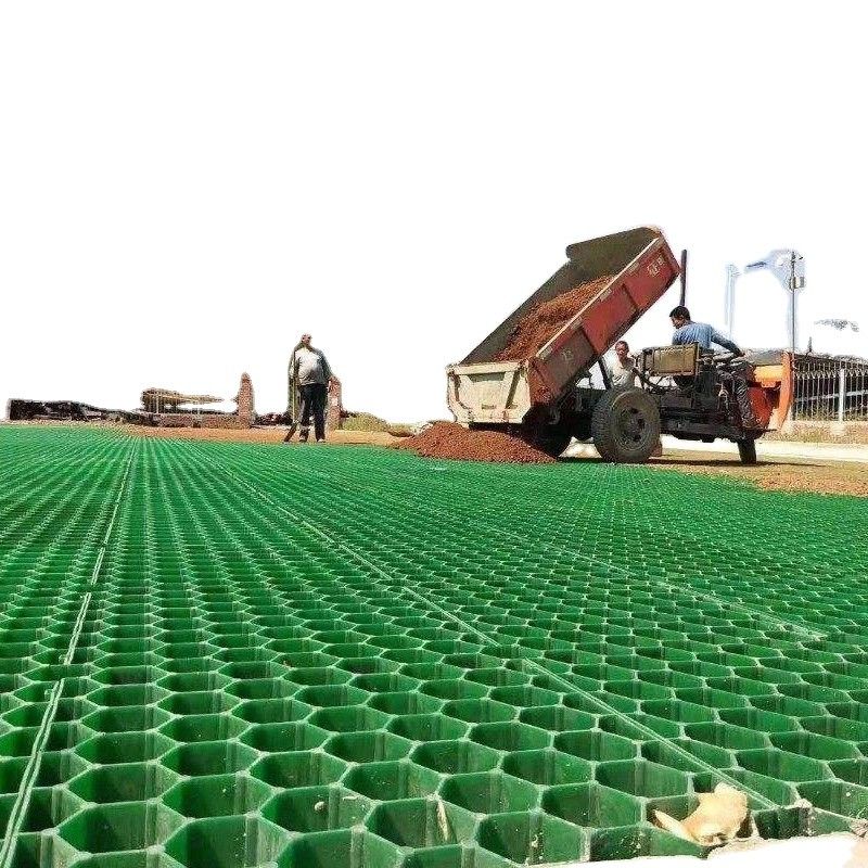 Produtor de grelha de grama de HDPE Grelha de grão de plástico Grelha de grama de grama para entradas e estacionamentos Cor verde preto