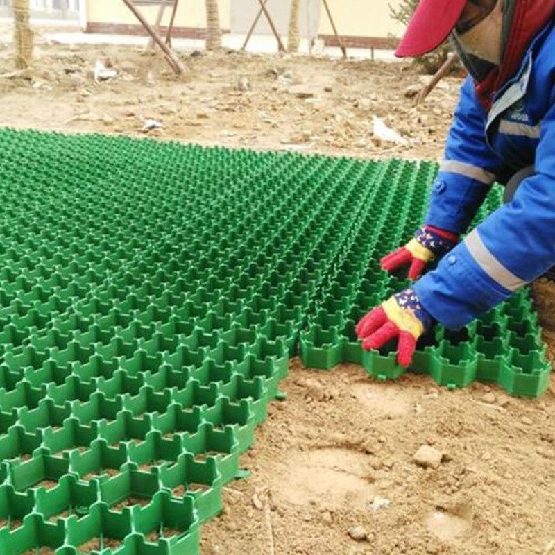 Produtor de grelha de grama de HDPE Grelha de grão de plástico Grelha de grama de grama para entradas e estacionamentos Cor verde preto