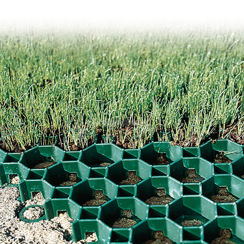 Pavimentos de HDPE Grelha de grama de plástico Geogrelha de poliéster Plástico para estacionamento Saída de incêndio Atacado Paisagismo Geocélula de solo Grelha de paddock de cascalho