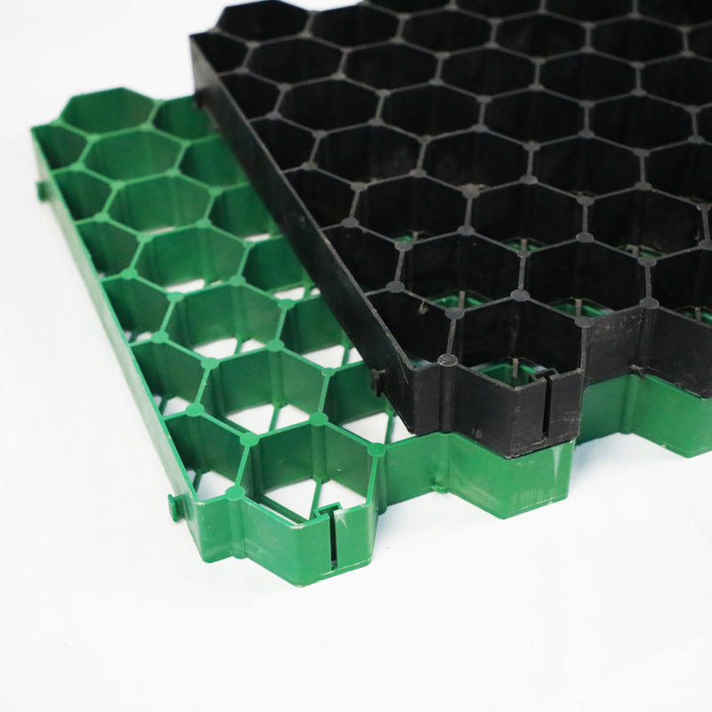 Grelha de grama plástica de plástico para estacionamento saída de incêndio de lote de HDPE Pavimentadores Geogrid para paisagem terra Geocell Grelha de cascalho Paddock Grelha
