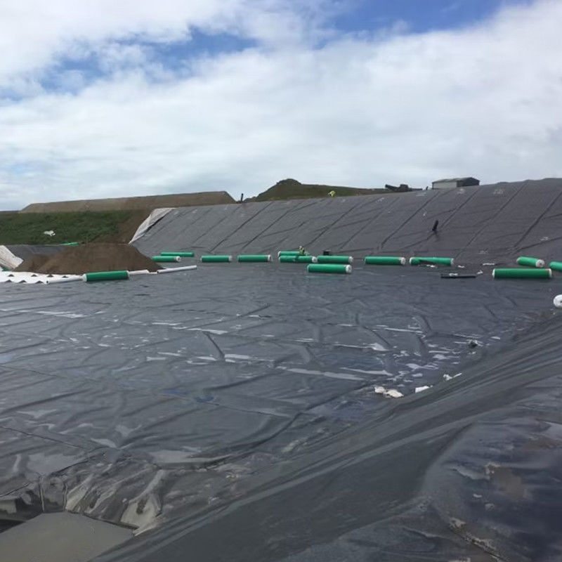 Revestimento de lagoa com geomembrana de HDPE resistente aos raios UV impermeável para aquicultura Agricultura Barragem aterros sanitários Pecuária Biodigestor Mineração
