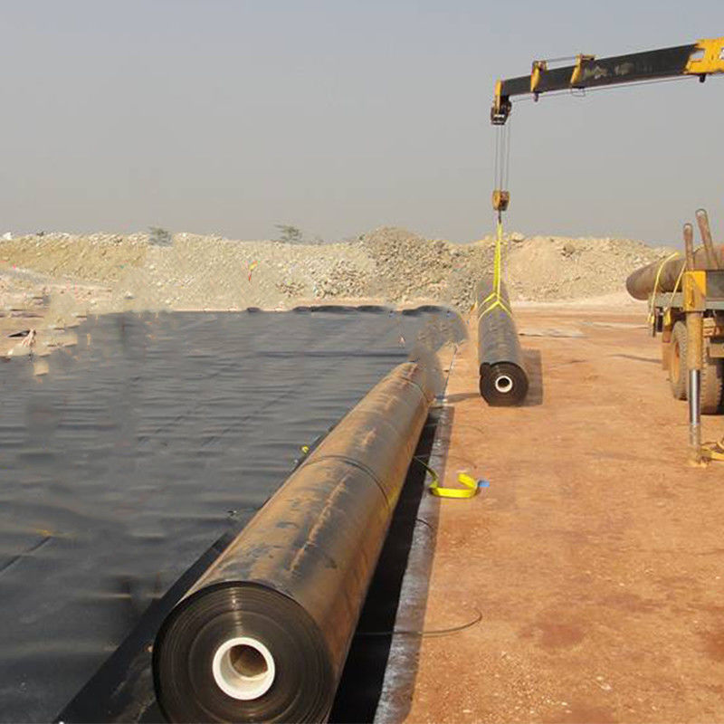Revestimento de lagoa com geomembrana de HDPE resistente aos raios UV impermeável para aquicultura Agricultura Barragem aterros sanitários Pecuária Biodigestor Mineração