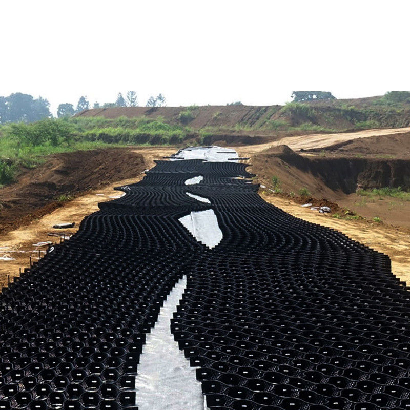 Grelha de Terra Polietileno Favos de Mel Geocélulas Plástico HDPE Permeável Pavers de Grama Grelha de Cascalho Geocélula HDPE Para Entrada de Carros