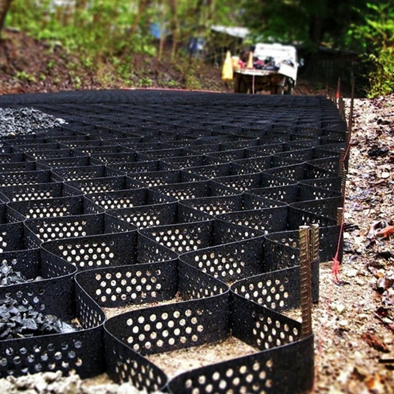 Geocell de alta celulose de confinamento de sistema de fenda de mel Geocell de HDPE para estrada Fundação Proteção de inclinação Parque de estacionamento Parede de retenção