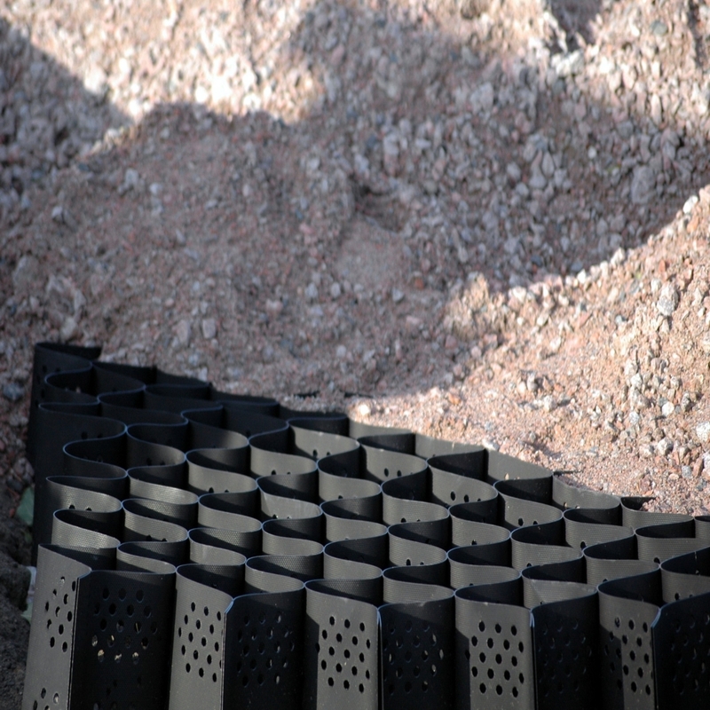 Geocell de alta celulose de confinamento de sistema de fenda de mel Geocell de HDPE para estrada Fundação Proteção de inclinação Parque de estacionamento Parede de retenção