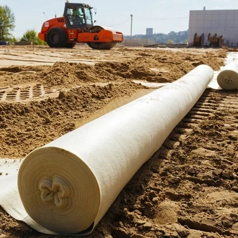 Geotêxtil de tecido não tecido spunbond Pet/PP para reservatórios, lagos artificiais, tanques de rejeitos, aterros sanitários, filtração e isolamento