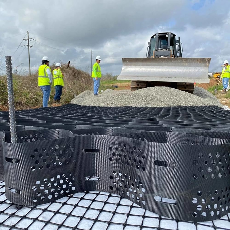 Geocélulas de HDPE duráveis Geocélula de HDPE com superfície lisa para calçadas Controle de erosão para encostas Suporte para muros de contenção