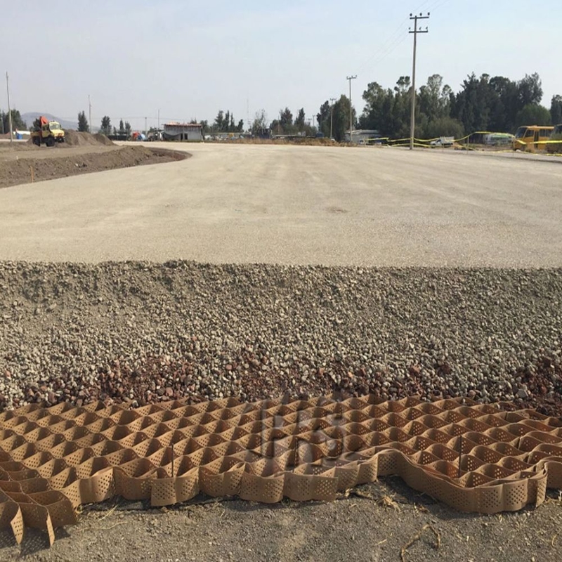 Geocélulas de HDPE duráveis Geocélula de HDPE com superfície lisa para calçadas Controle de erosão para encostas Suporte para muros de contenção