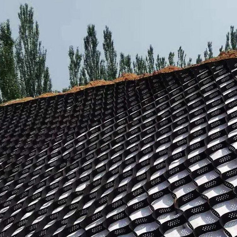 Geocélula HDPE em favo de mel para cascalho de grade rodoviária padrão ASTM de plástico para reforço de muro de contenção, proteção de encostas, calçadas e controle de erosão