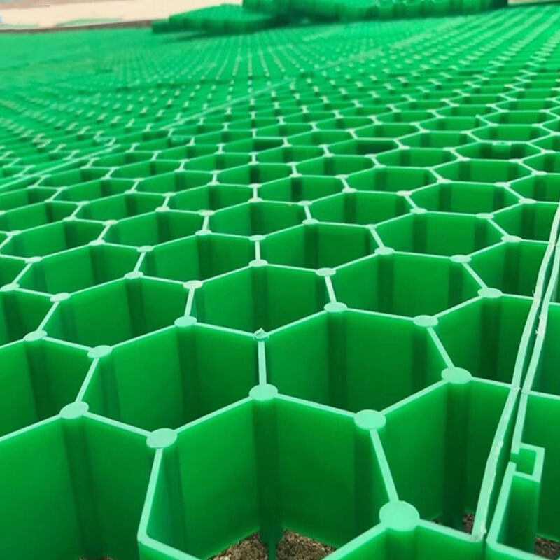 Grade de grama plástica de 38mm 48mm 68mm, grade estabilizadora de cascalho para calçada, estacionamento