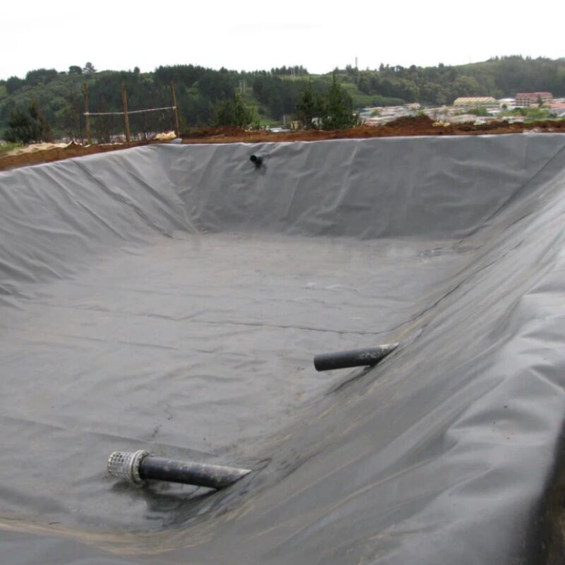 Geomembrana industrial de HDPE de 0,75 mm para aplicações de impermeabilização de lagoas de piscicultura, barragens e aterros sanitários