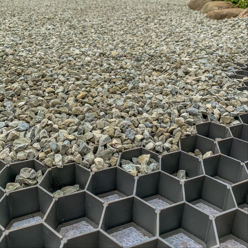 Grelha de gramado de plástico HDPE para estacionamentos de pavimento de grama, controle de erosão de encostas, estabilização do solo, pavimentadoras de cascalho e paisagismo, Grelha de gramado de plástico