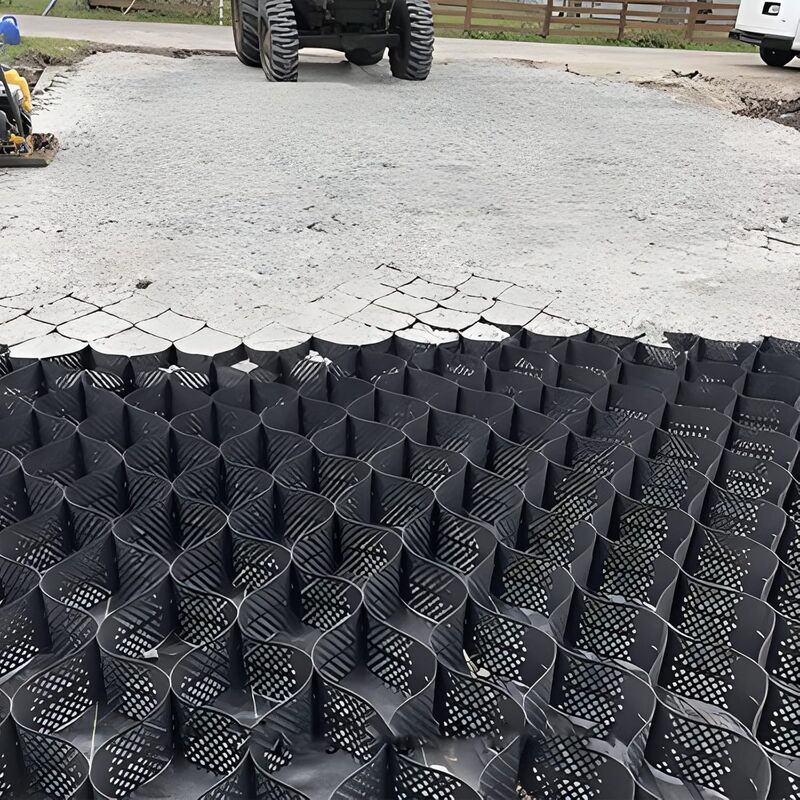 Geocélula de HDPE Plástico para Calçada de Cascalho Geocélula de HDPE para Controle de Solo em Estradas para Reforço Rodoviário Proteção de Taludes Controle de Erosão Cascalho Rodovia