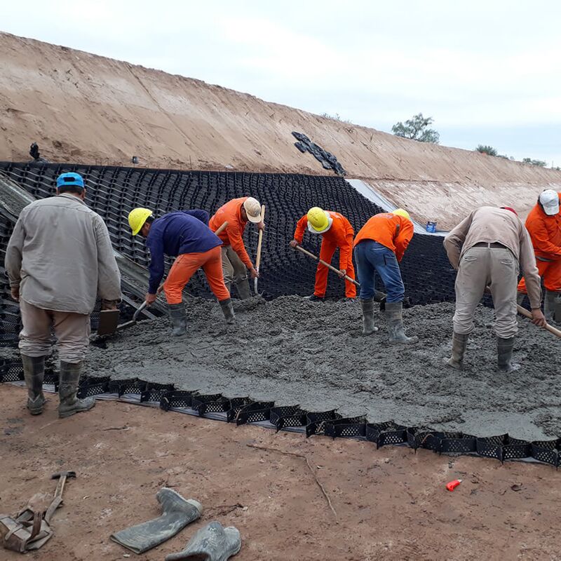 Geocélula de HDPE Plástico para Calçada de Cascalho Geocélula de HDPE para Controle de Solo em Estradas para Reforço Rodoviário Proteção de Taludes Controle de Erosão Cascalho Rodovia