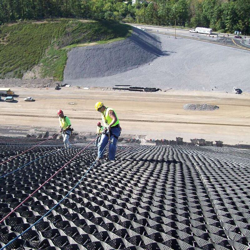 Geocélula de HDPE Plástico para Calçada de Cascalho Geocélula de HDPE para Controle de Solo em Estradas para Reforço Rodoviário Proteção de Taludes Controle de Erosão Cascalho Rodovia